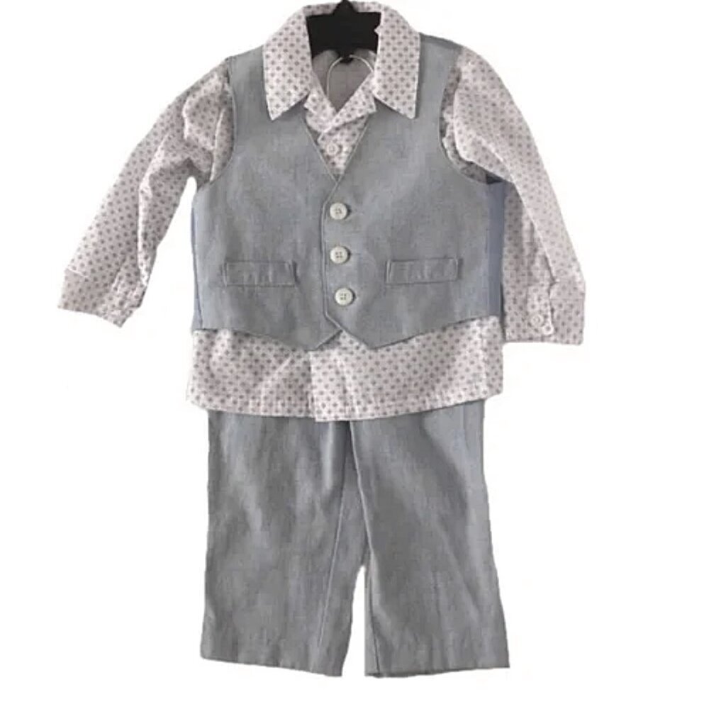 TFW Infant Boys Lightweight 3-Piece Dress Suit Set Formal Outfit 12m
